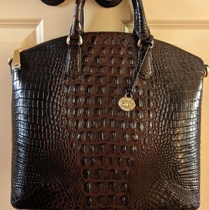 New Brahmin Cocoa Large Duxbury Satchel